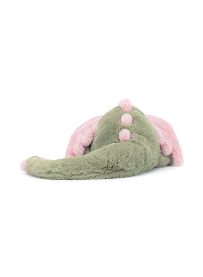 Jellycat Malachy Dragon – Soft Green Plush Dragon with Pink Wings & Spines – Large 50cm Cuddle Toy for Kids, Nurseries & Collectors - Image 2